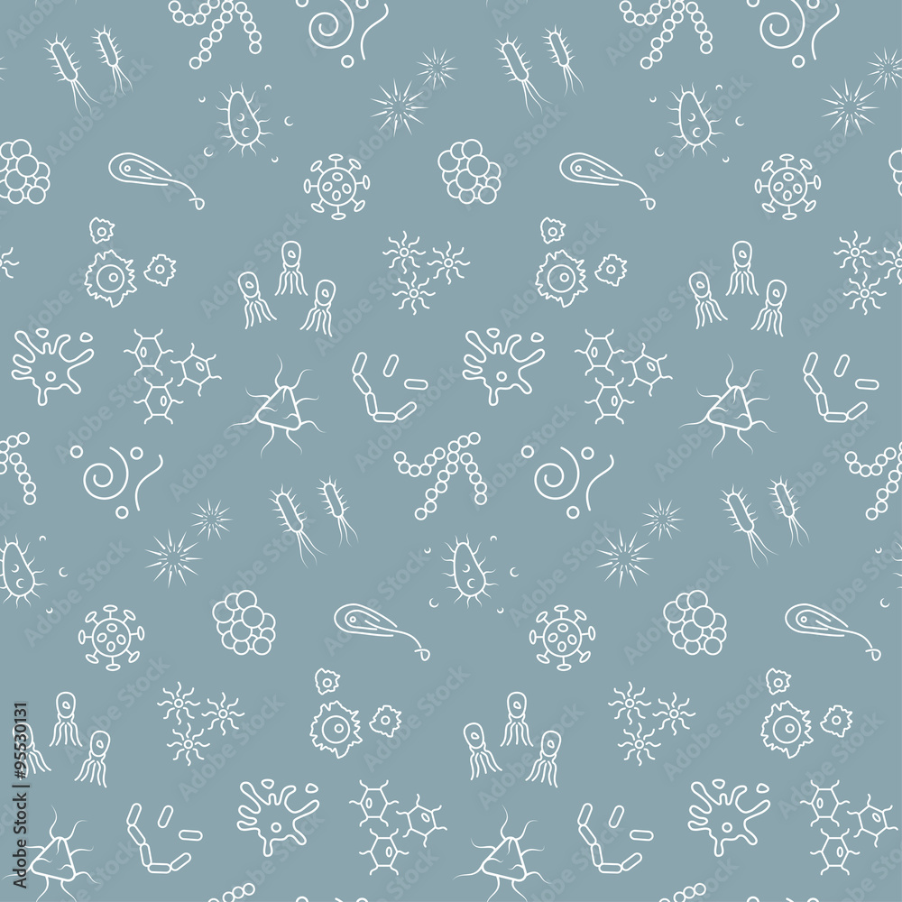 Seamless bacterium pattern. Vector illustration Seamless bacterium pattern. Vector illustration