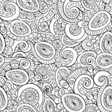 Seamless abstract floral doodle pattern.