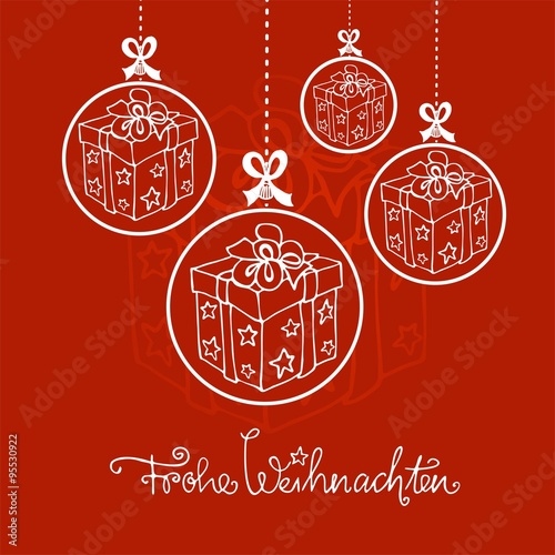 Gift for Christmas in a box with stars and ribbons and shadows - Geschenk zu Weihnachten im Karton mit Sternen und Schleife und Schatten