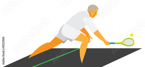 tennis. Player. Old man