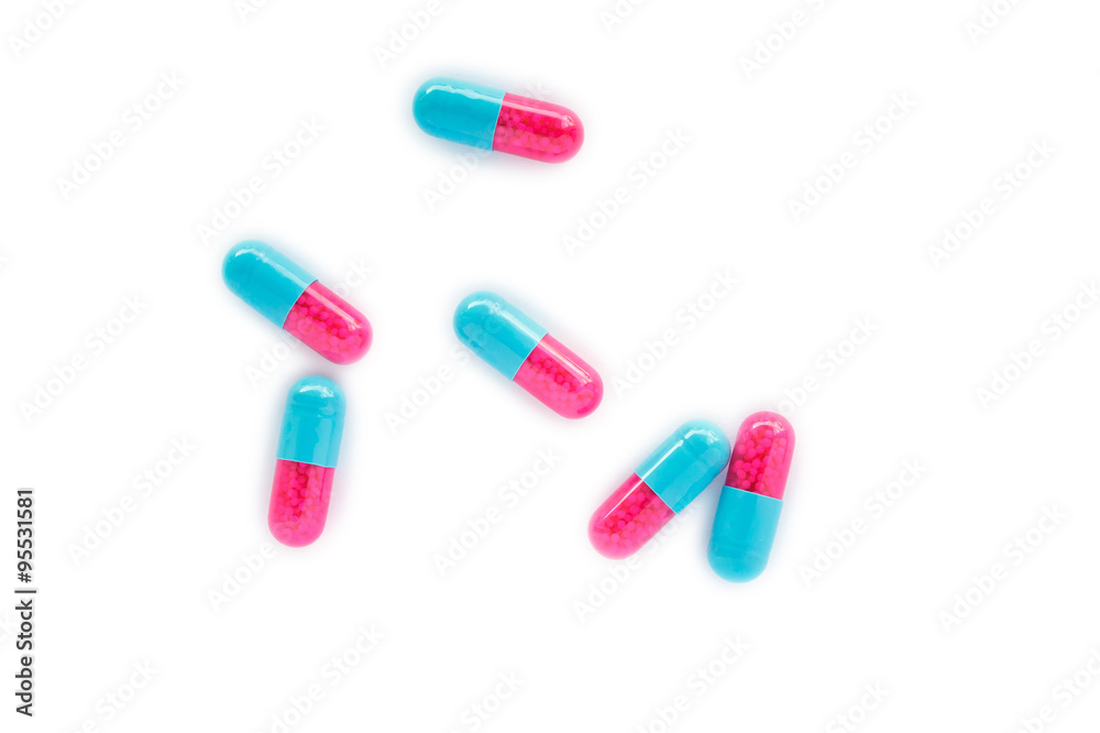 pills isolated on white background pills isolated on white background