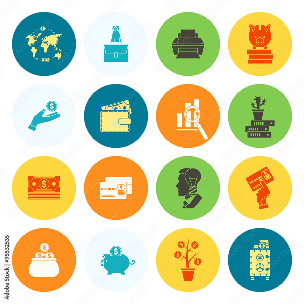 Business and Finance Icon Set Business and Finance Icon Set