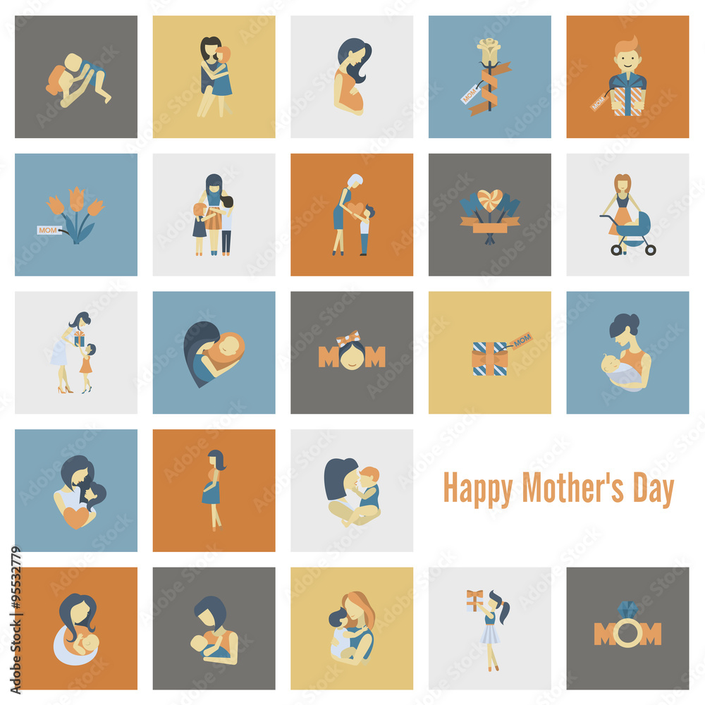 Happy Mothers Day Icons Happy Mothers Day Icons