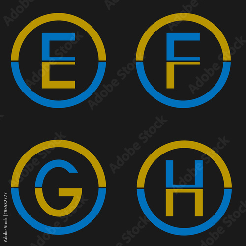 Letter logo set