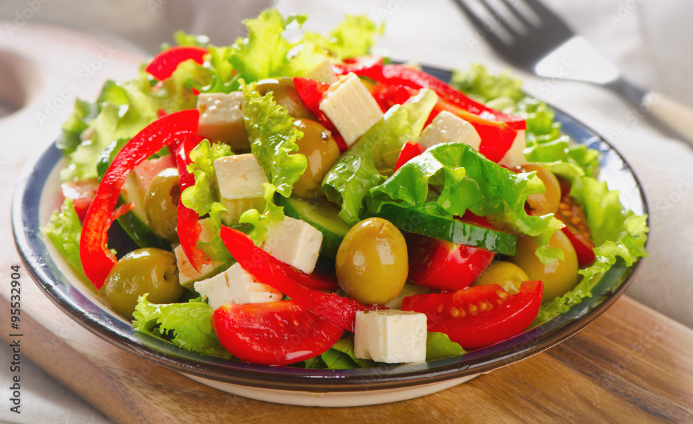 Fresh greek  salad with feta