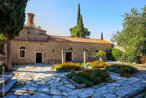 byzantine monastery in Kaisariani, Athens photo