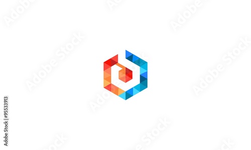 Pixelated Logo template vector