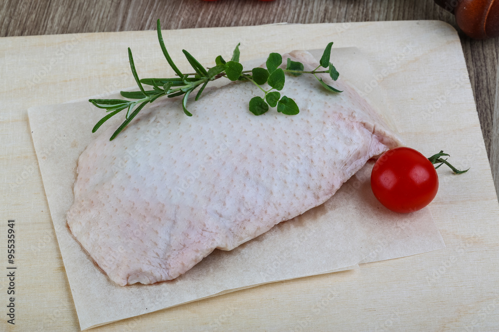 Raw duck breast Raw duck breast
