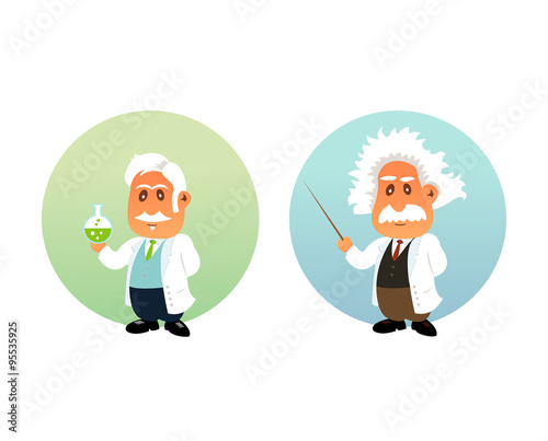 Funny illustration of Chemist and Mathematician