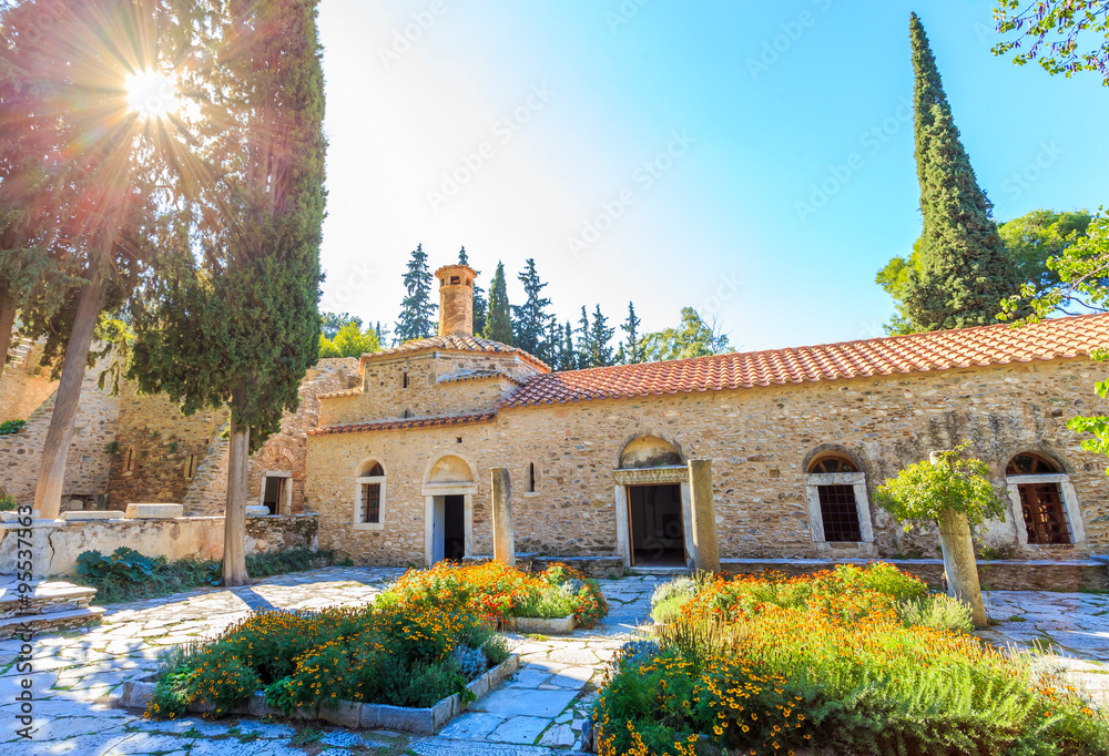 byzantine monastery in Kaisariani, Athens