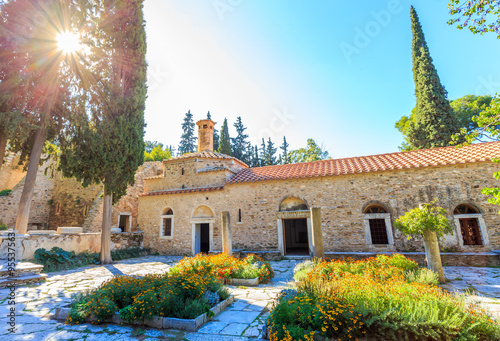 byzantine monastery in Kaisariani, Athens photo