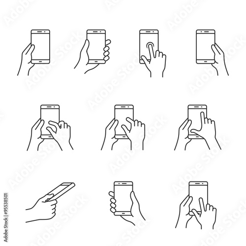 Smartphones gesture icons