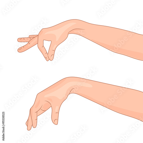 Illustration isolated hand in a variety of activities