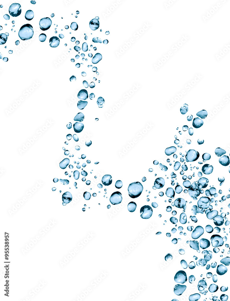 Water Drops On White Water Drops On White