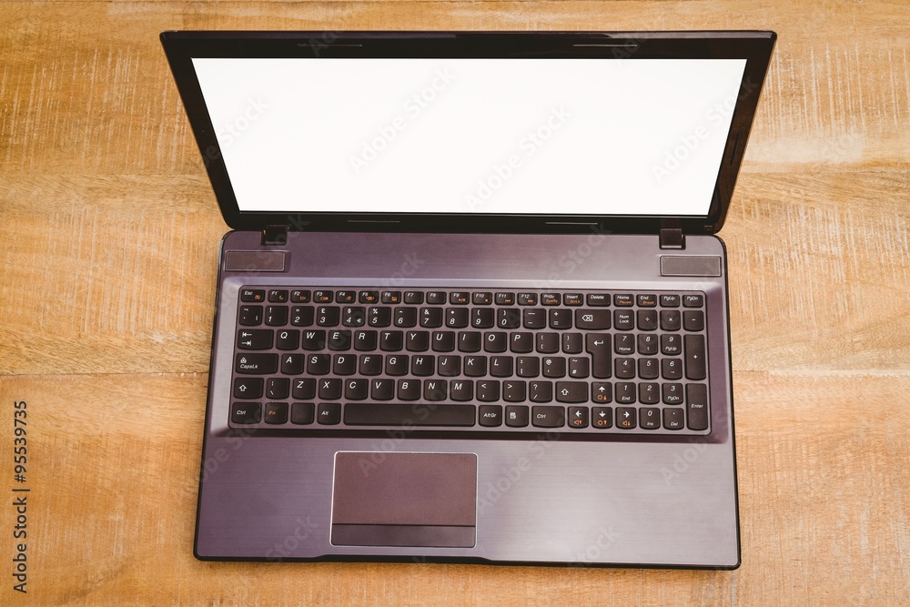 View of a grey laptop View of a grey laptop