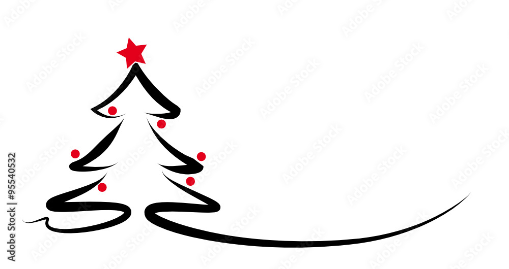 weihnachtsbaum mit roten kugeln
