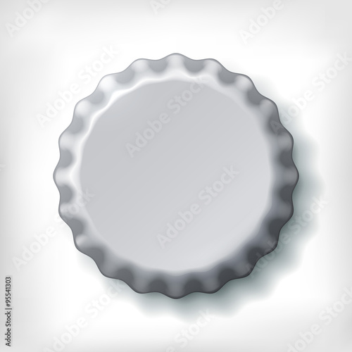 Realistic metallic bottle cap