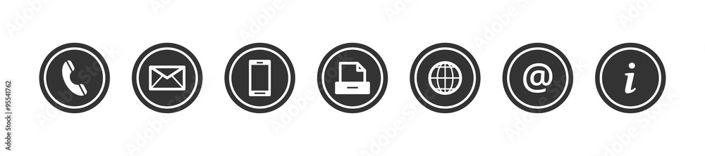 Contact us - set of dark grey buttons Contact us - set of dark grey buttons