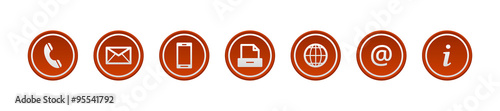 Contact us - set of red buttons