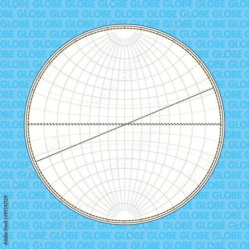 Vector globe in contours