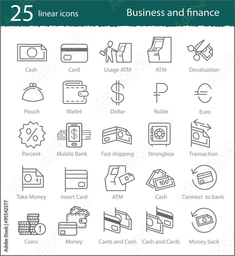 Vector banking, electronic commerce, finance and business linear