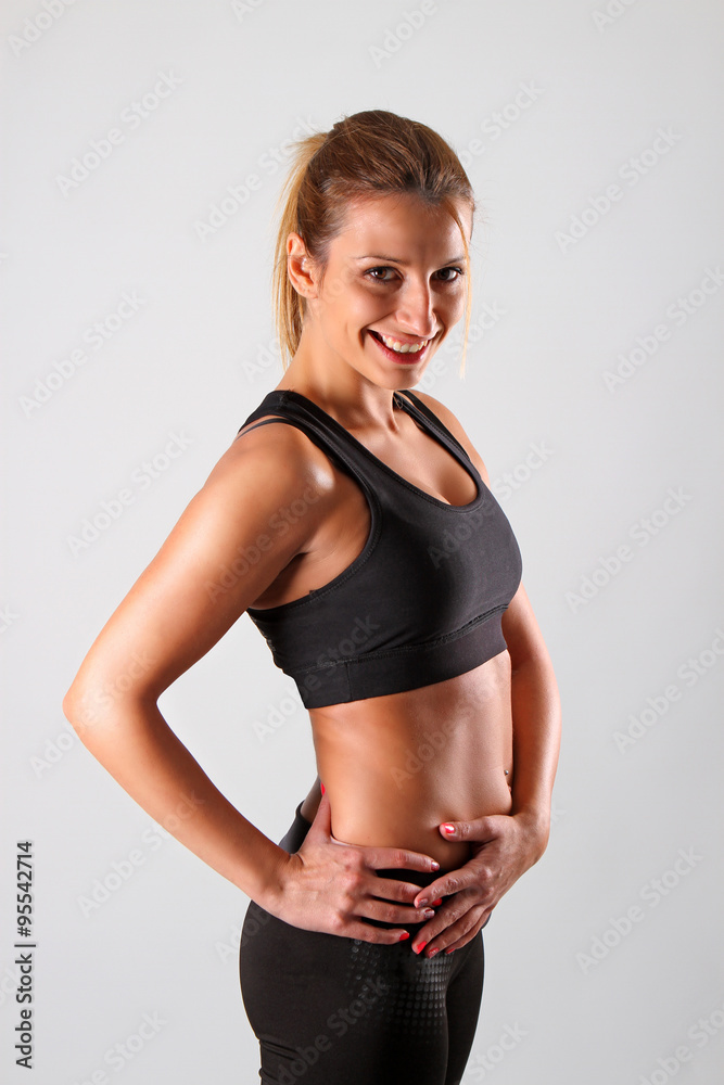 Naklejka premium Fitness girl 
