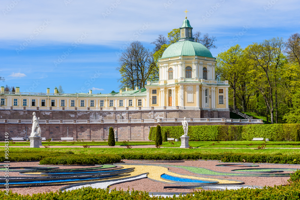 Grand (Menshikov) palace in the suburbs of St. Petersburg - Oranienbaum (Lomonosov), Russia.