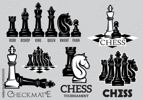 Set emblems and signs for the chess tournament