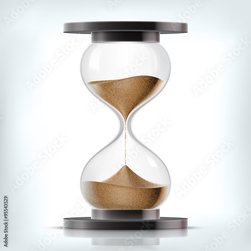 Vector transparent sand hourglass