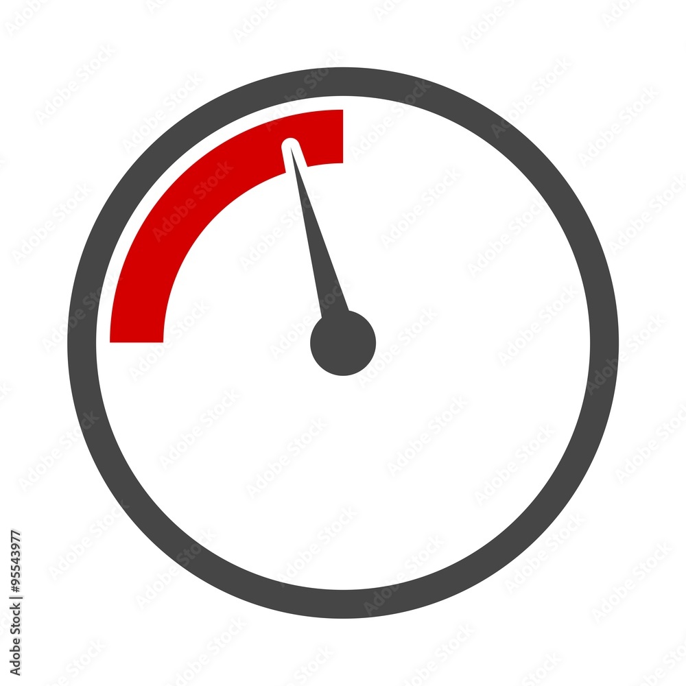 Pressure gauge, manometer icon with long shadow Pressure gauge, manometer icon with long shadow