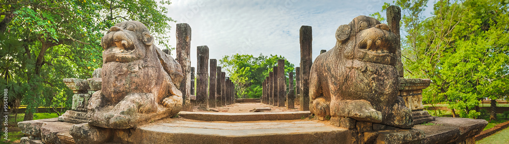 The Council Chamber, Polonnaruwa, Sri Lanka. Panorama