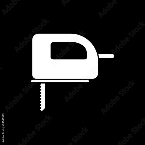 The fretsaw icon. Fretsaw symbol. Flat