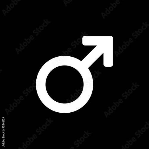 The male icon. Man symbol. Flat