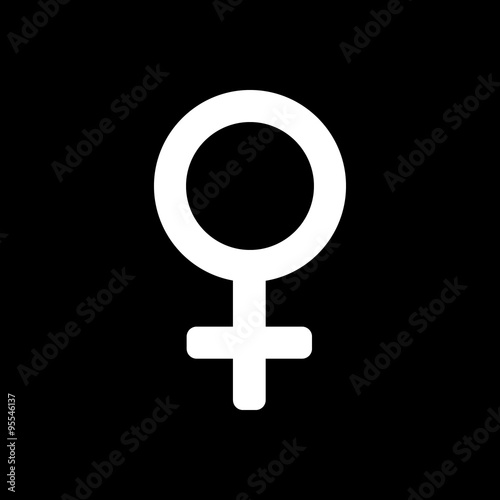 The women icon. Female symbol. Flat