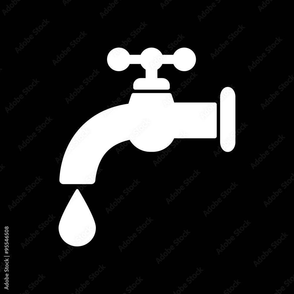The tap water icon. Water symbol. Flat The tap water icon. Water symbol. Flat