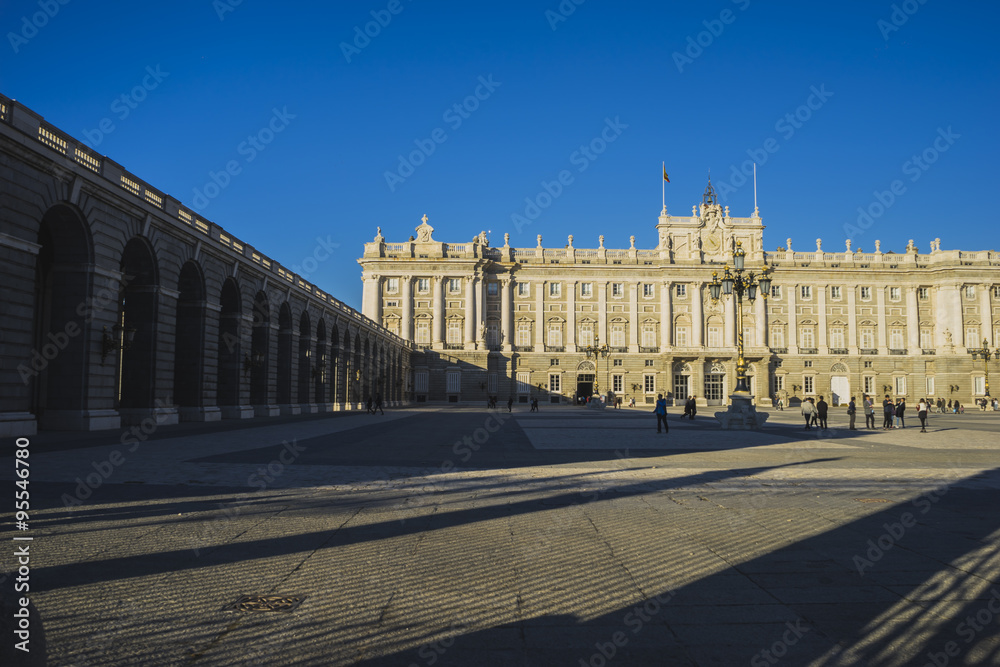 Obraz premium Royal Palace of Madrid, located in the area of the Habsburgs, cl