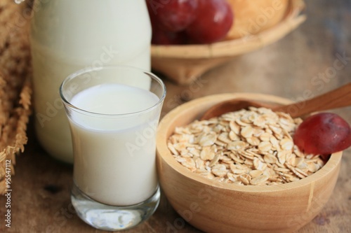 oat flakes with milk
