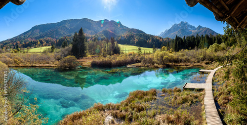 Zelenci lake in Slovenia. photo