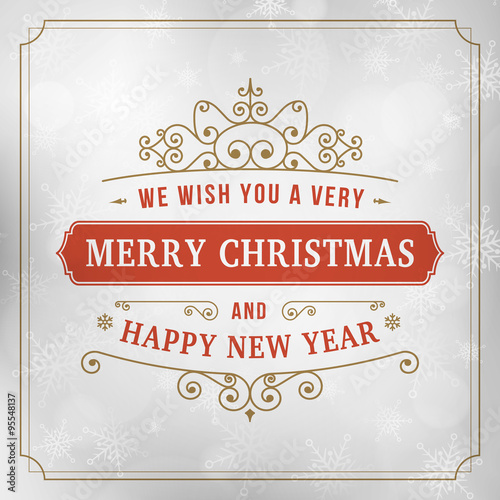 merry christmas vintage line art background