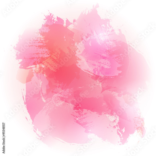 watercolor pink brushed vector background