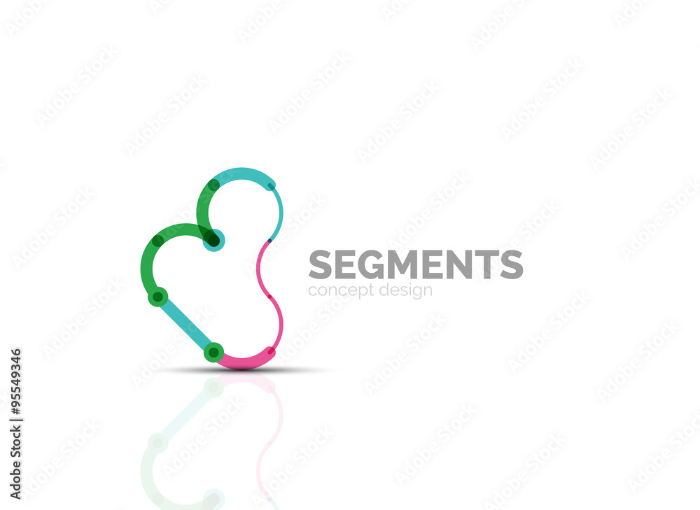 Vector outline minimal abstract geometric logo