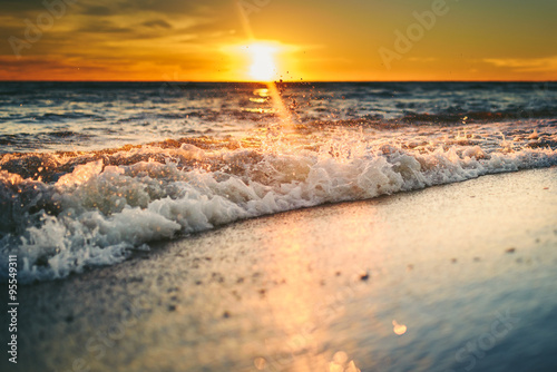 Wave and sea sand