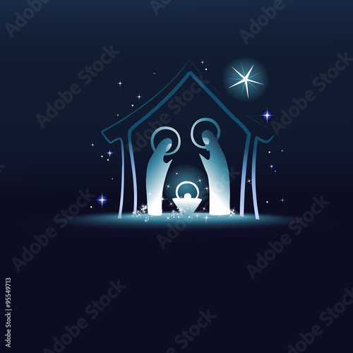 Nativity scene with Holy Family
