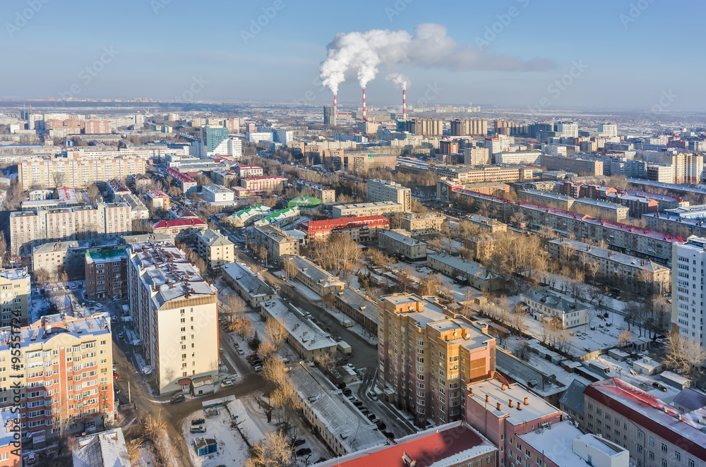 Residential district on Melnikayte street. Tyumen