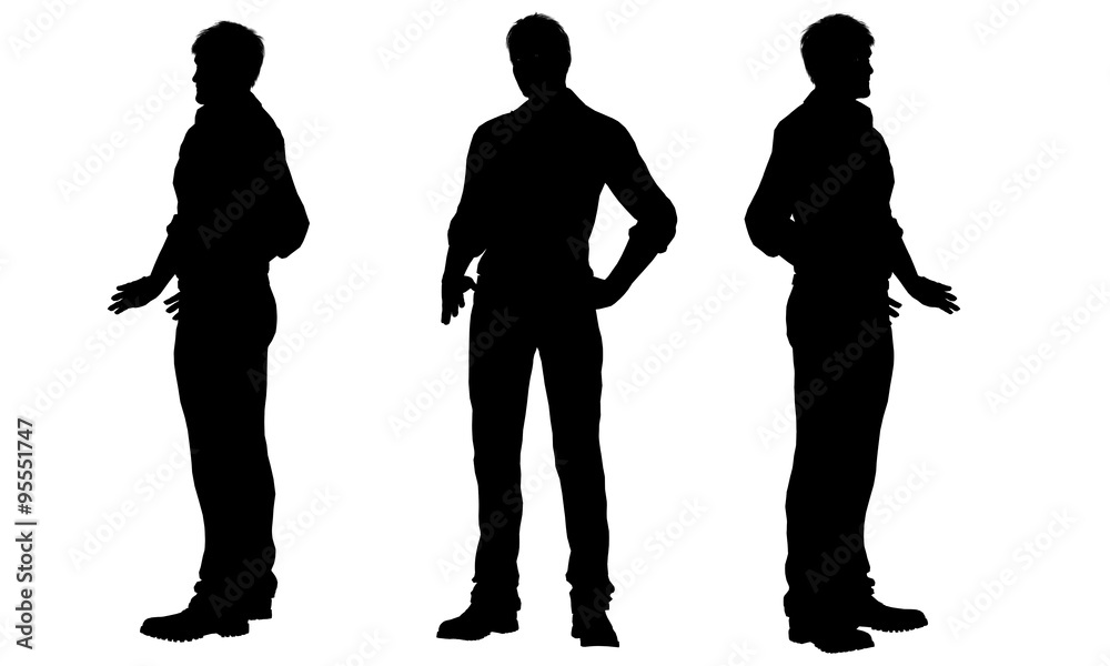 silhouettes of a men
