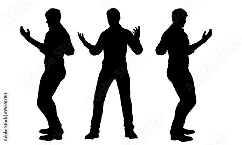 silhouettes of a men