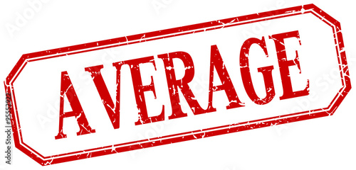 average square red grunge vintage isolated label