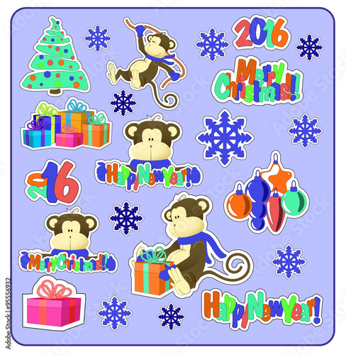 Cards New year 2016  Christmas