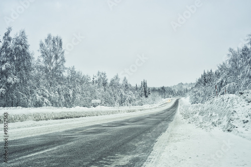 Road in the winter