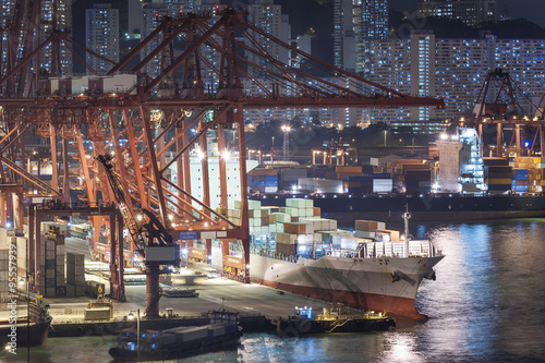 Photography Container Port in Hong Kong